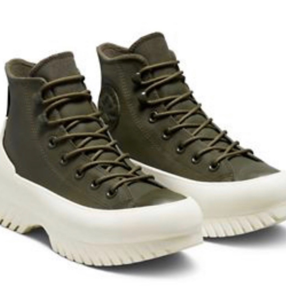 New converse all star hi lugged leather sneakers M6.5/W8.5